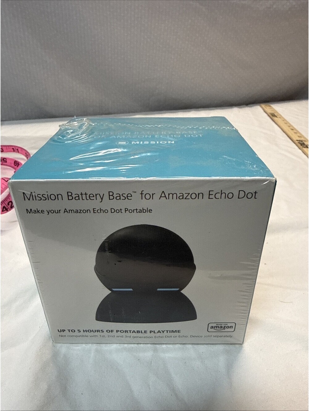 NEW Mission Portable BATTERY BASE Made for Amazon ECHO DOT 4th Generation